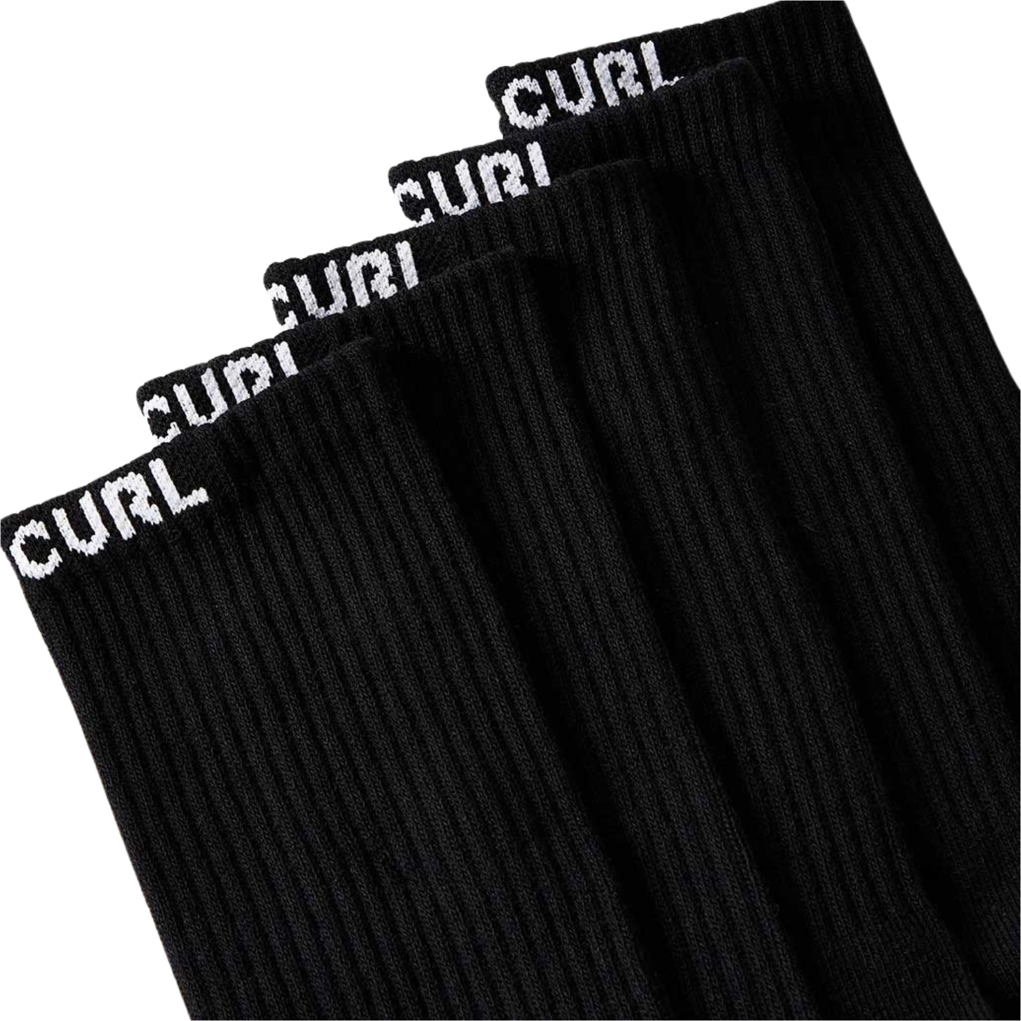 2026 Rip Curl Brand Crew Calzino 5-Pack 007MSO - Black